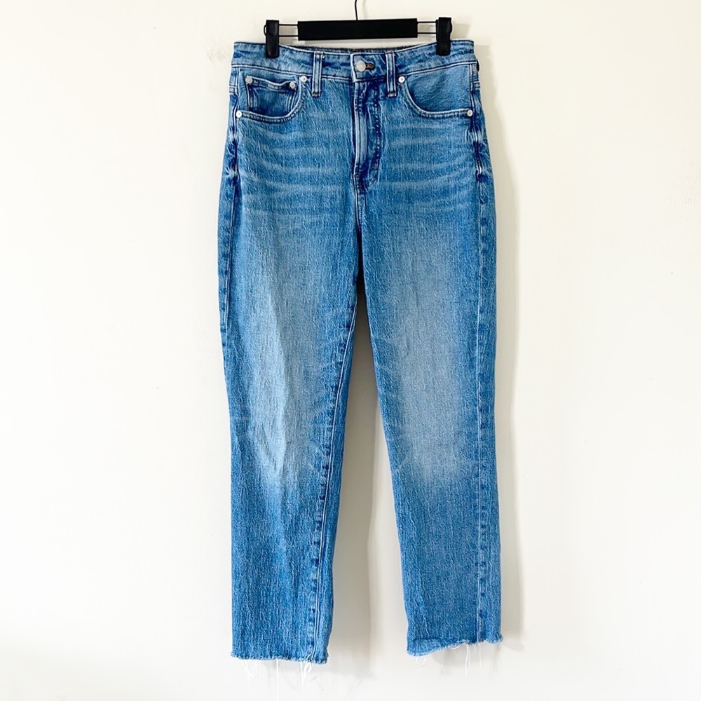 Madewell The Curvy Perfect Vintage Medium Wash Denim Jeans Size 28 Tall